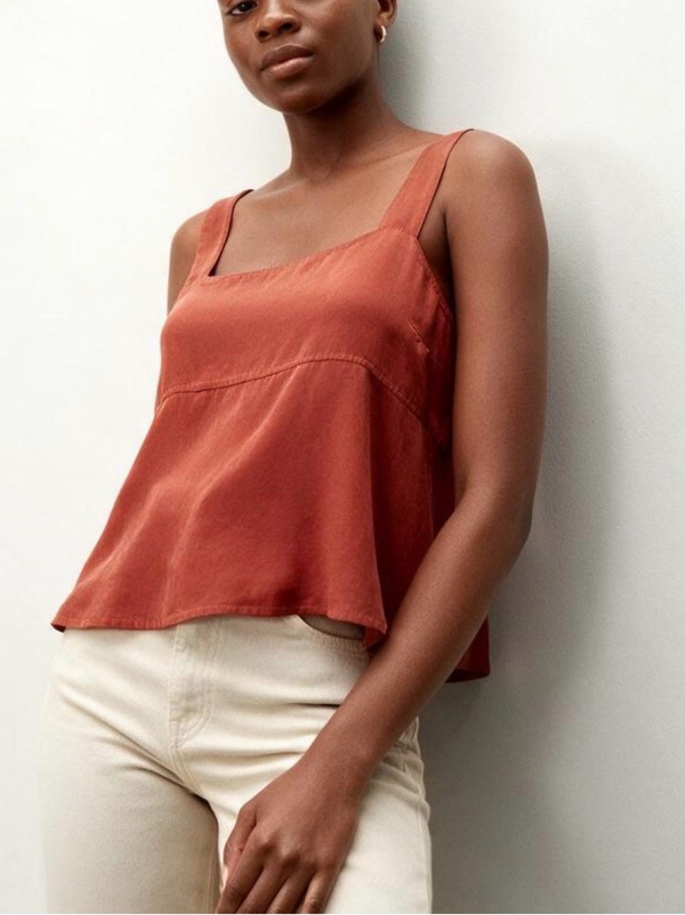 Everlane Women’s silk Rust cami Tank Top size XS